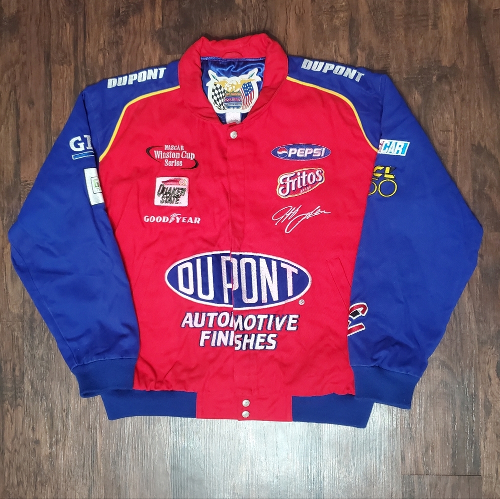 VTG Jeff Gordan #24 Dupont NASCAR Jacket Mens XL Jeff Hamilton Collection